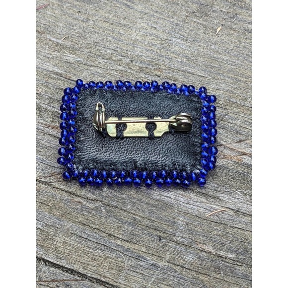 Vintage Beaded Southwestern Brooch Pin - Picture 4 of 9